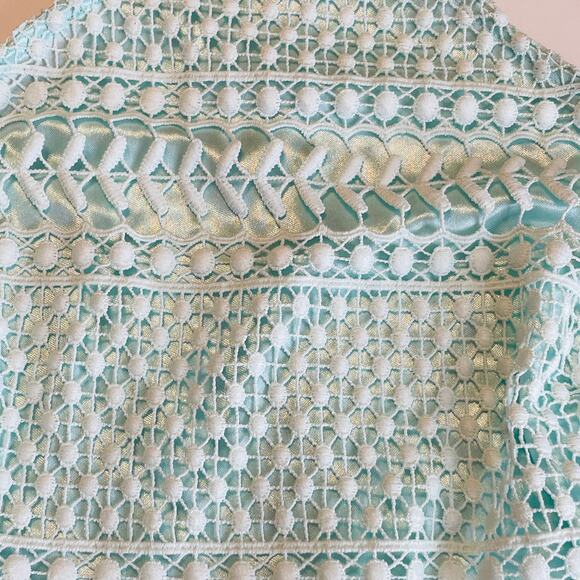 Venus Mint Green Lace Overlay Razorback Casual Summer Short Mini Dress 10 - Picture 8 of 12